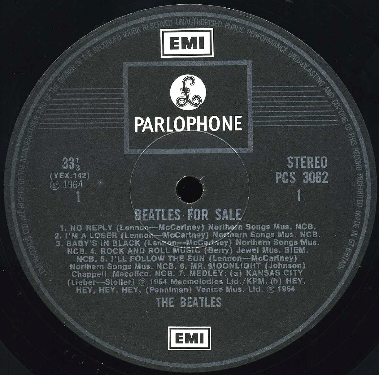 The Beatles Collection » Beatles For Sale, Parlophone, PCS 3062.