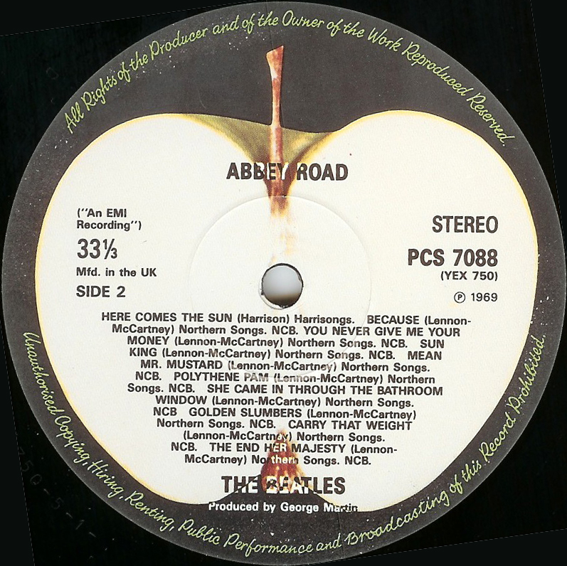 ☆彡 英國盤 The Beatles Abbey Road [ UK ORIG ´69 Apple Records PCS 7088 ] 綺麗！