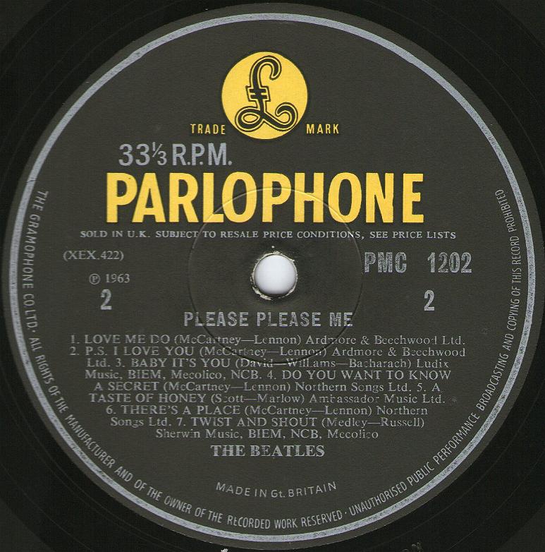 The Beatles Collection » Please Please Me, Parlophone, PMC 1202.