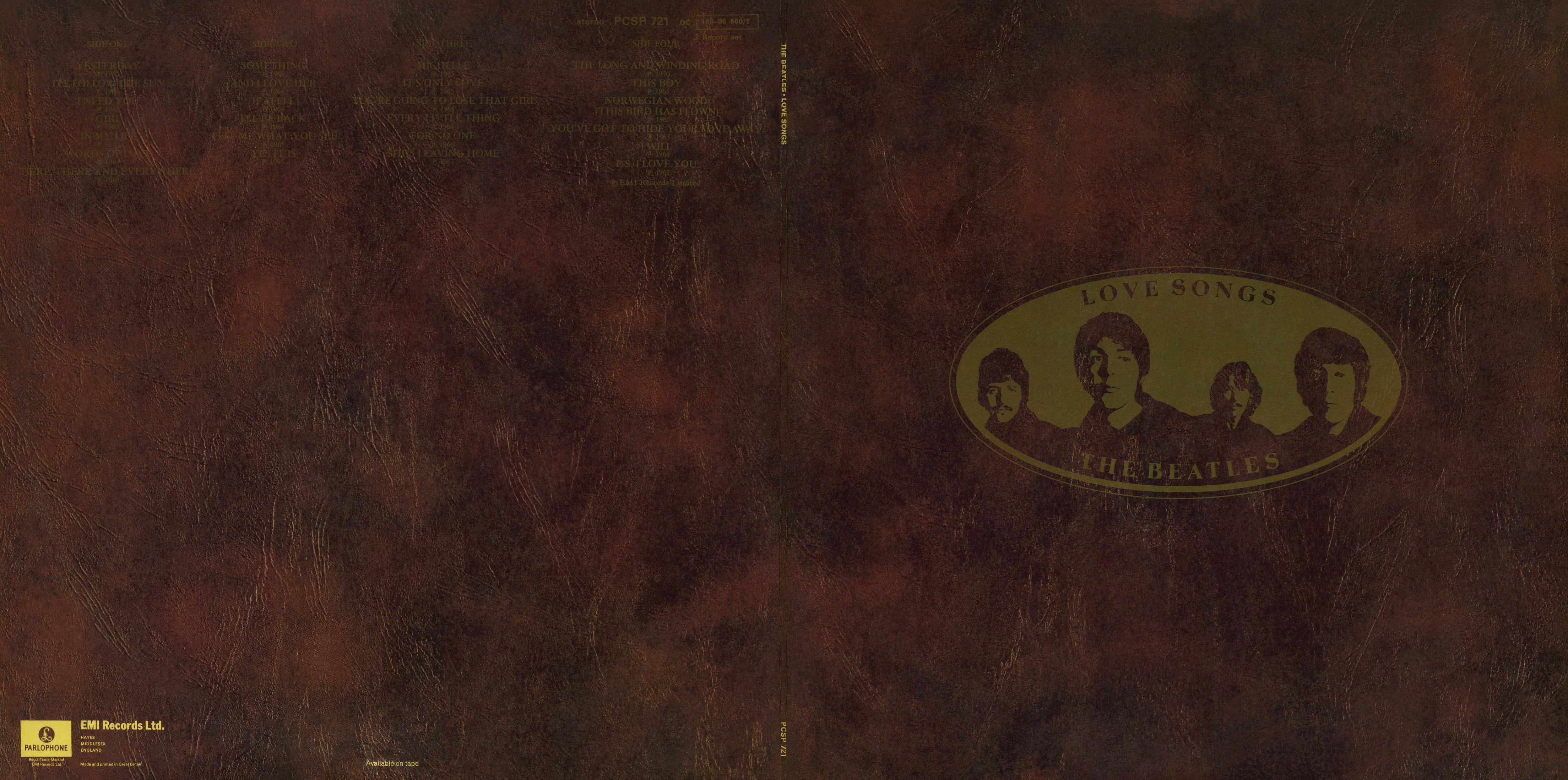 The Beatles Collection » Love Songs, Parlophone PCSP 721.