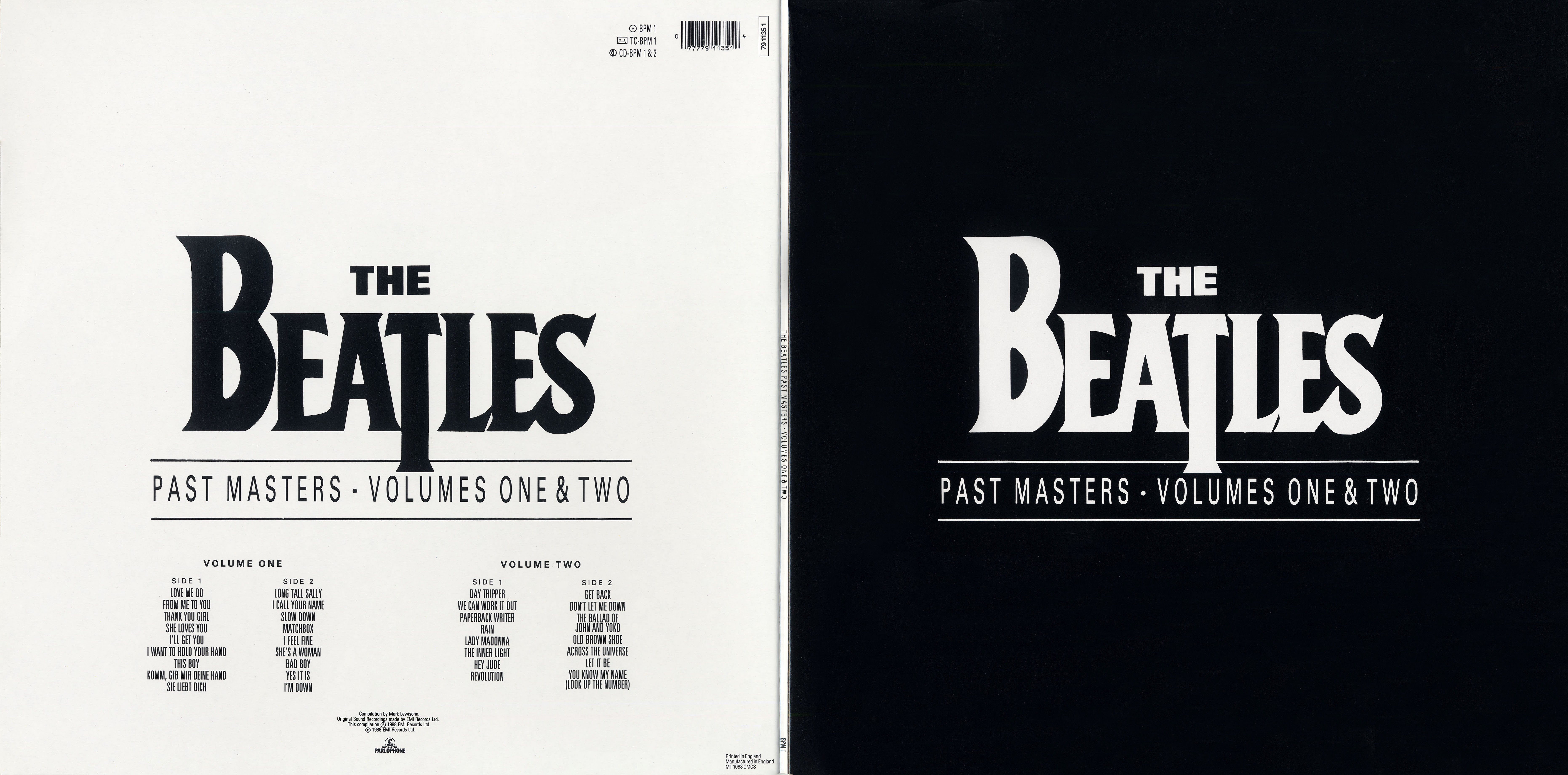 The Beatles Collection Past Masters Volumes One Two, Parlophone 1.